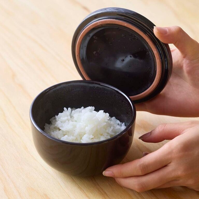 レンジで炊き立て。萬古焼 一膳おひつ