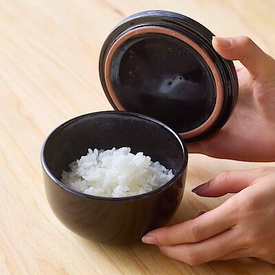 レンジで炊き立て。萬古焼 一膳おひつ