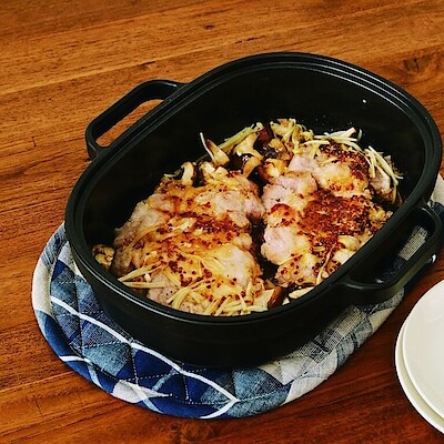 ポークソテー、ごぼうの梅キーマカレー……「身がふっくら焼き上がるのは、感動もの」しらいのりこ | レンジで焼き料理 グリルプレート