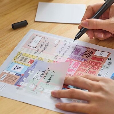 増やせる。貼ったまま読める透明付箋紙