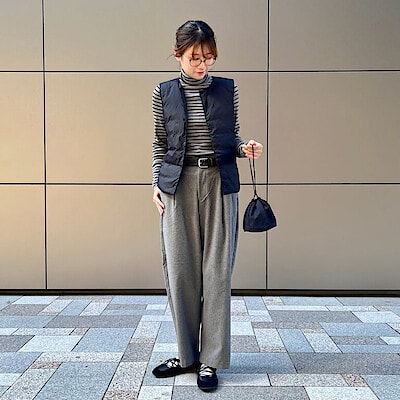 身長別にどう着こなす？素材で楽しむ秋のボトムス │ スタッフコーディネート