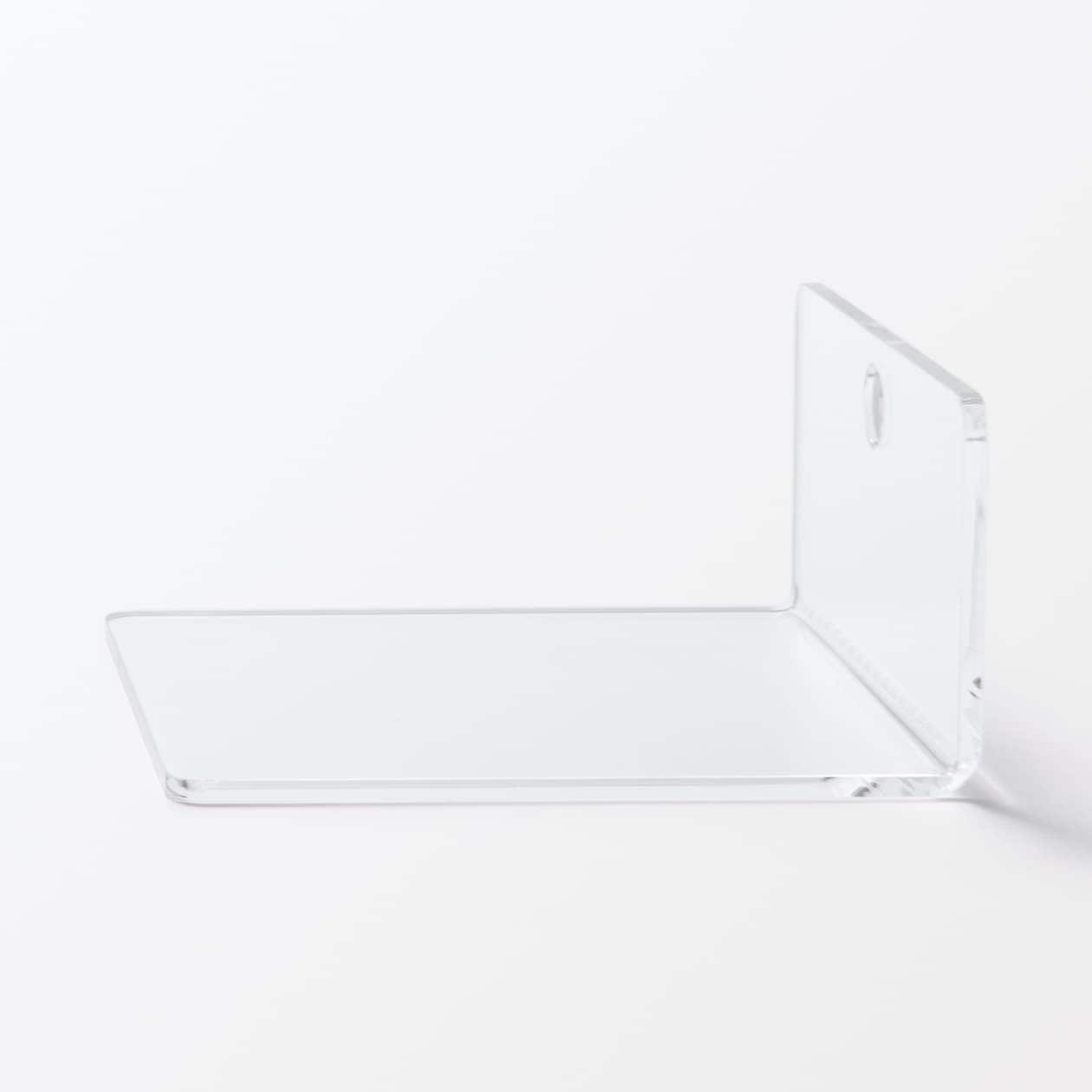 壁に付けられる アクリルディスプレイ L字型 約幅10×奥行10cm 