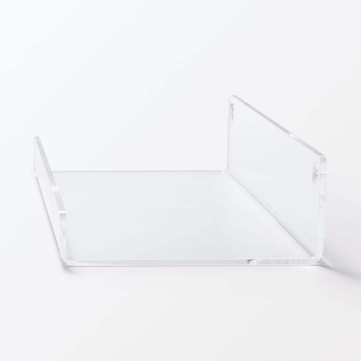 壁に付けられるアクリルディスプレイ コの字型 約幅22×奥行12cm