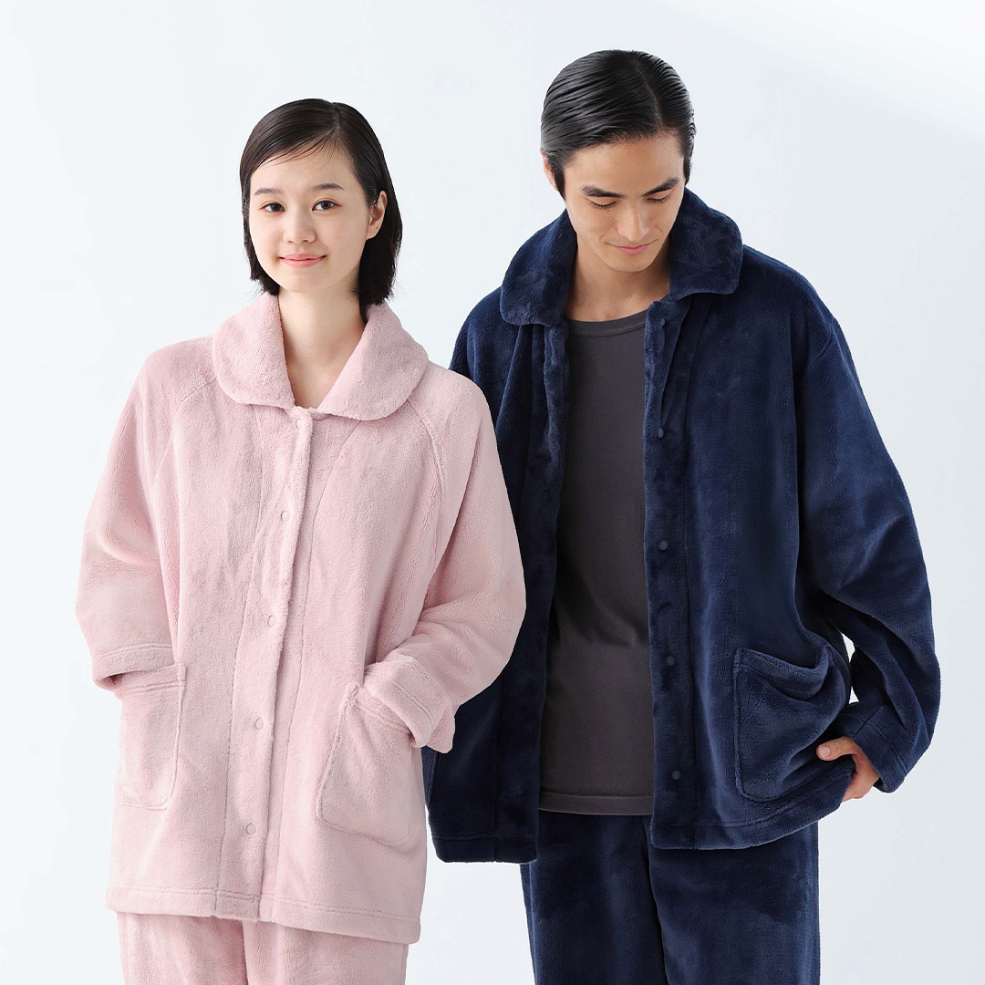 紳士 静電気が起きにくい 着る毛布 パジャマ | 無印良品