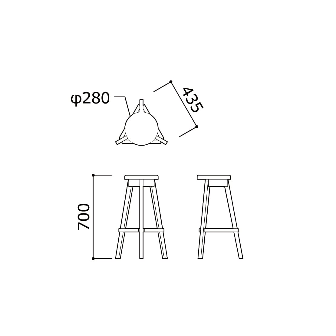 木製ハイスツール 丸座 – 法人向け空間商材 | 無印良品