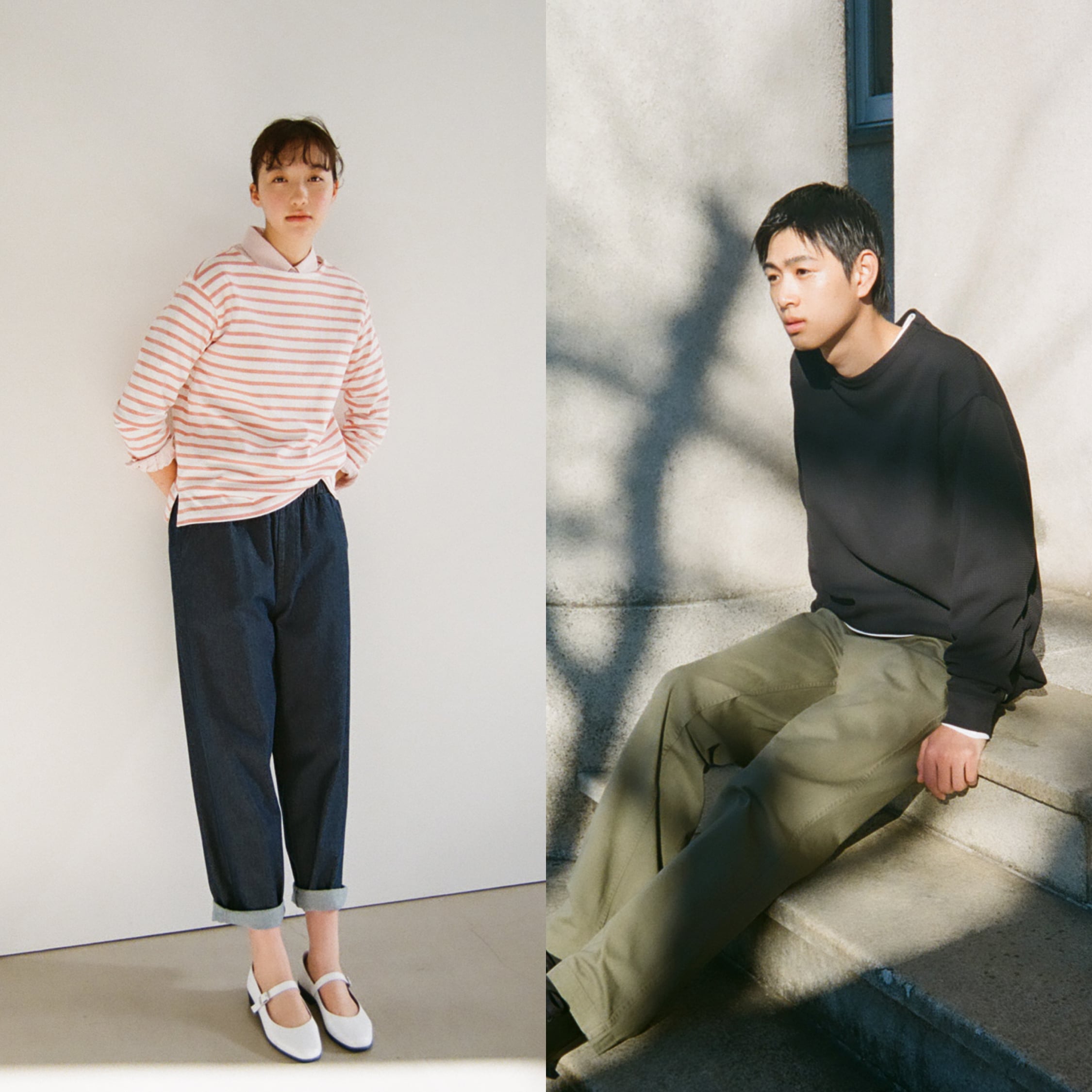 春服を着用した男女