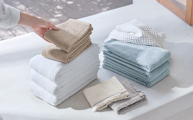 やさしい肌触りのタオル