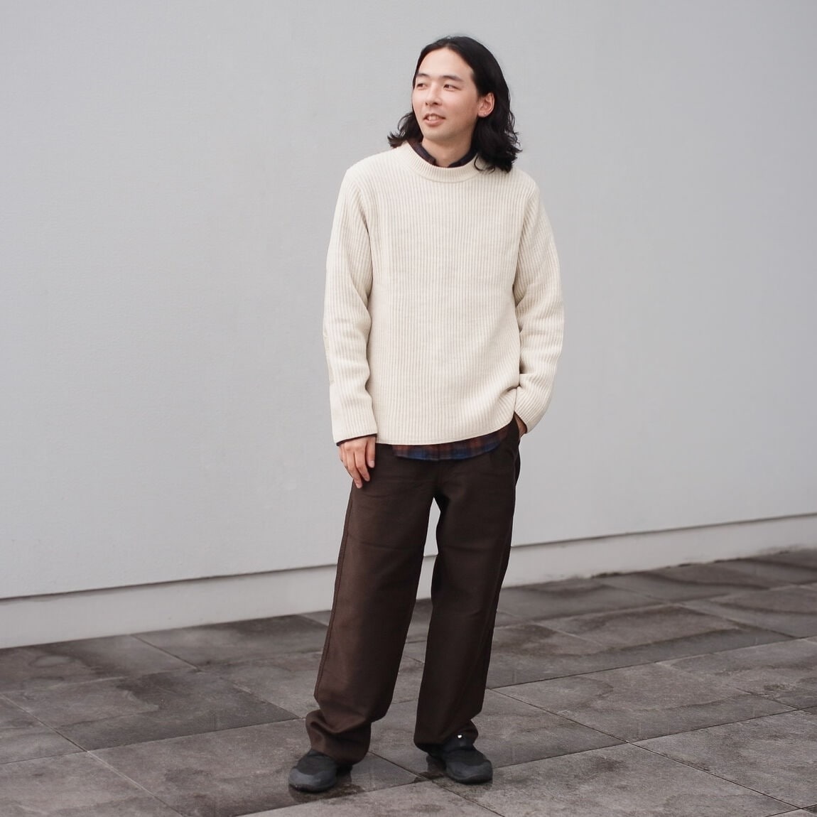 ［スタッフスナップ］紳士┃秋服も、冬服もフランネルシャツで彩ります_BTR3ZH