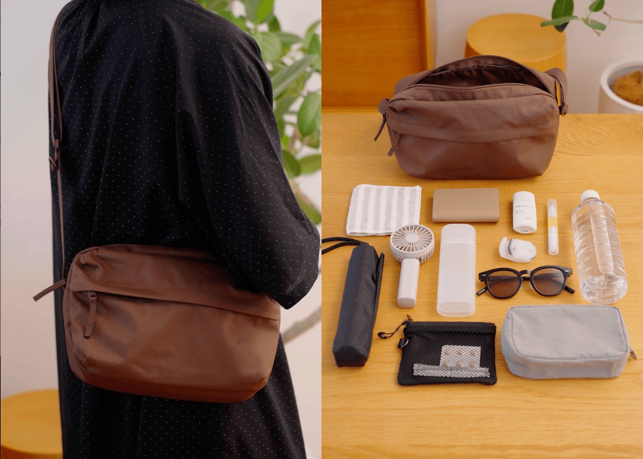 無印良品 背面ポケット付き 撥水ショルダーバッグ SNSで話題になった商品