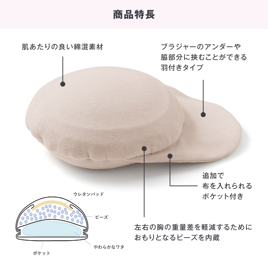 胸パッド断面図と説明