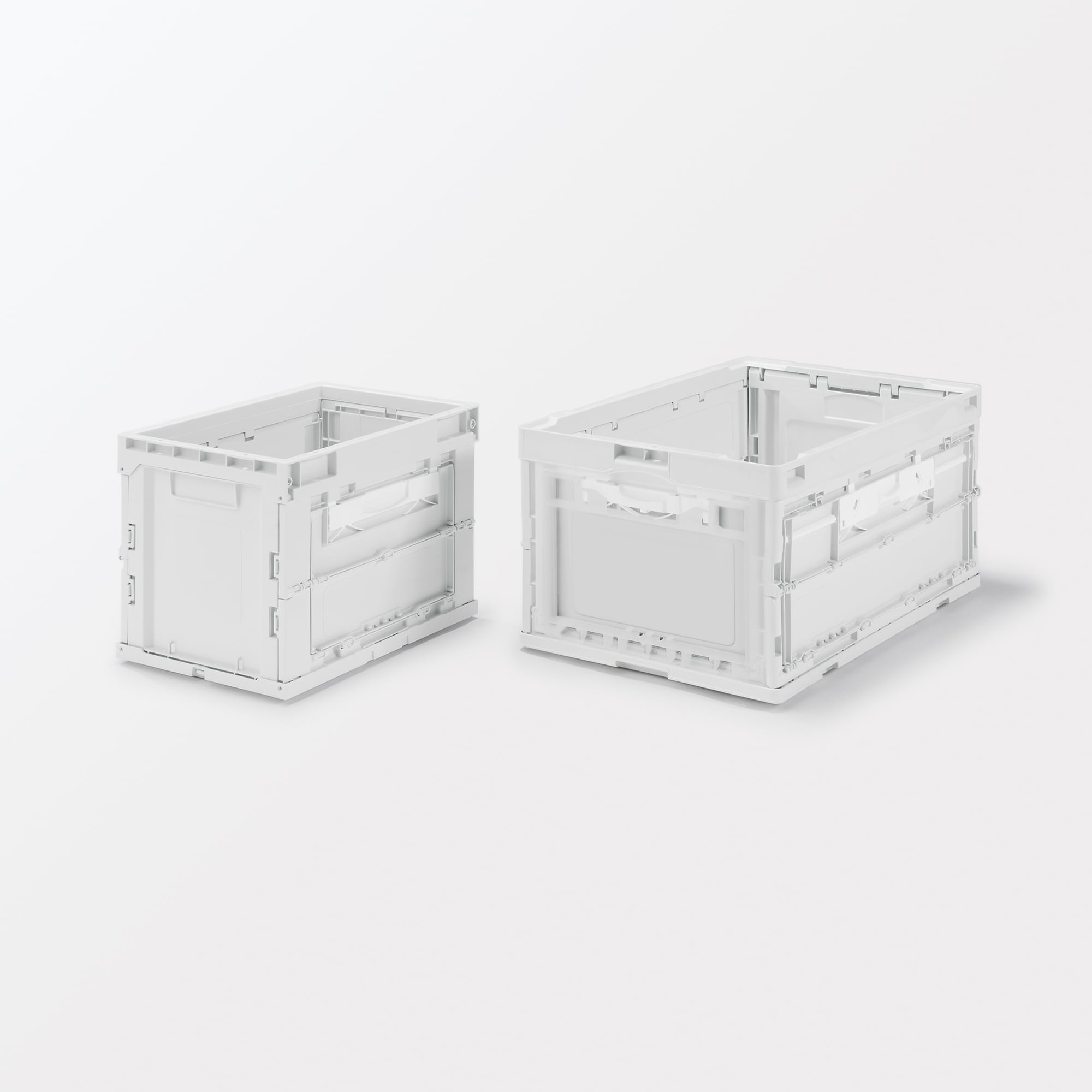 ポリプロピレン 折りたたみコンテナ 大 2面開閉扉付（5個セット