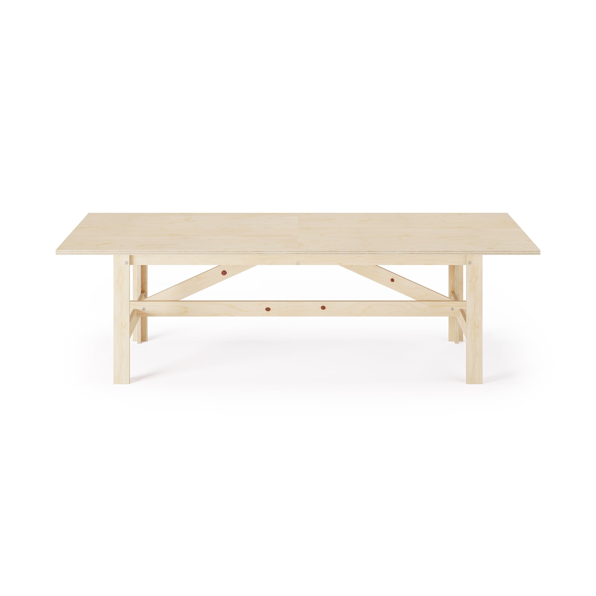 ボードファニチャー T字脚テーブル 奥行900mm・幅2400mm・無塗装