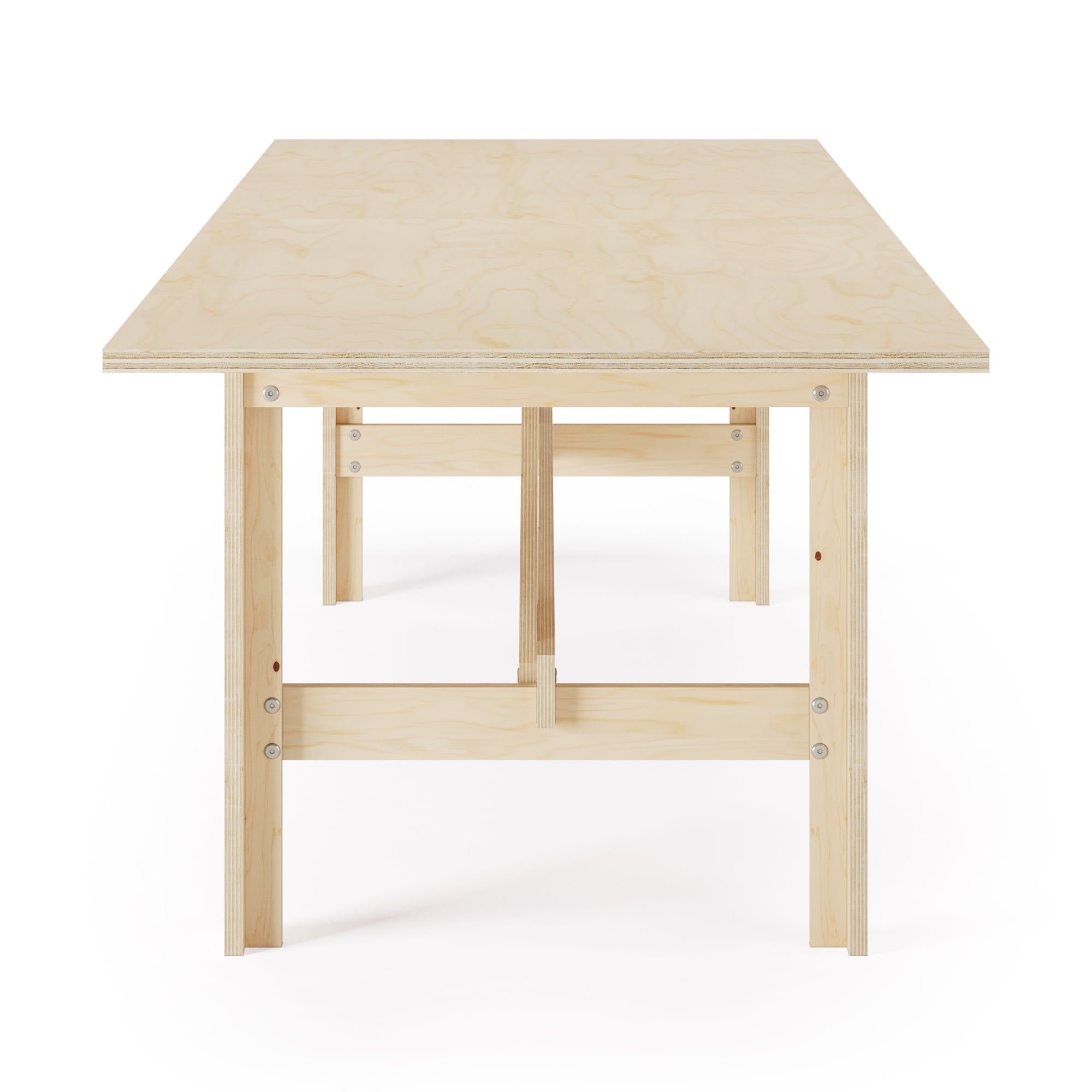 ボードファニチャー T字脚テーブル 奥行900mm・幅2400mm・無塗装