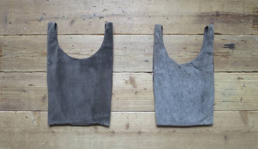 washable leather bag 経年変化