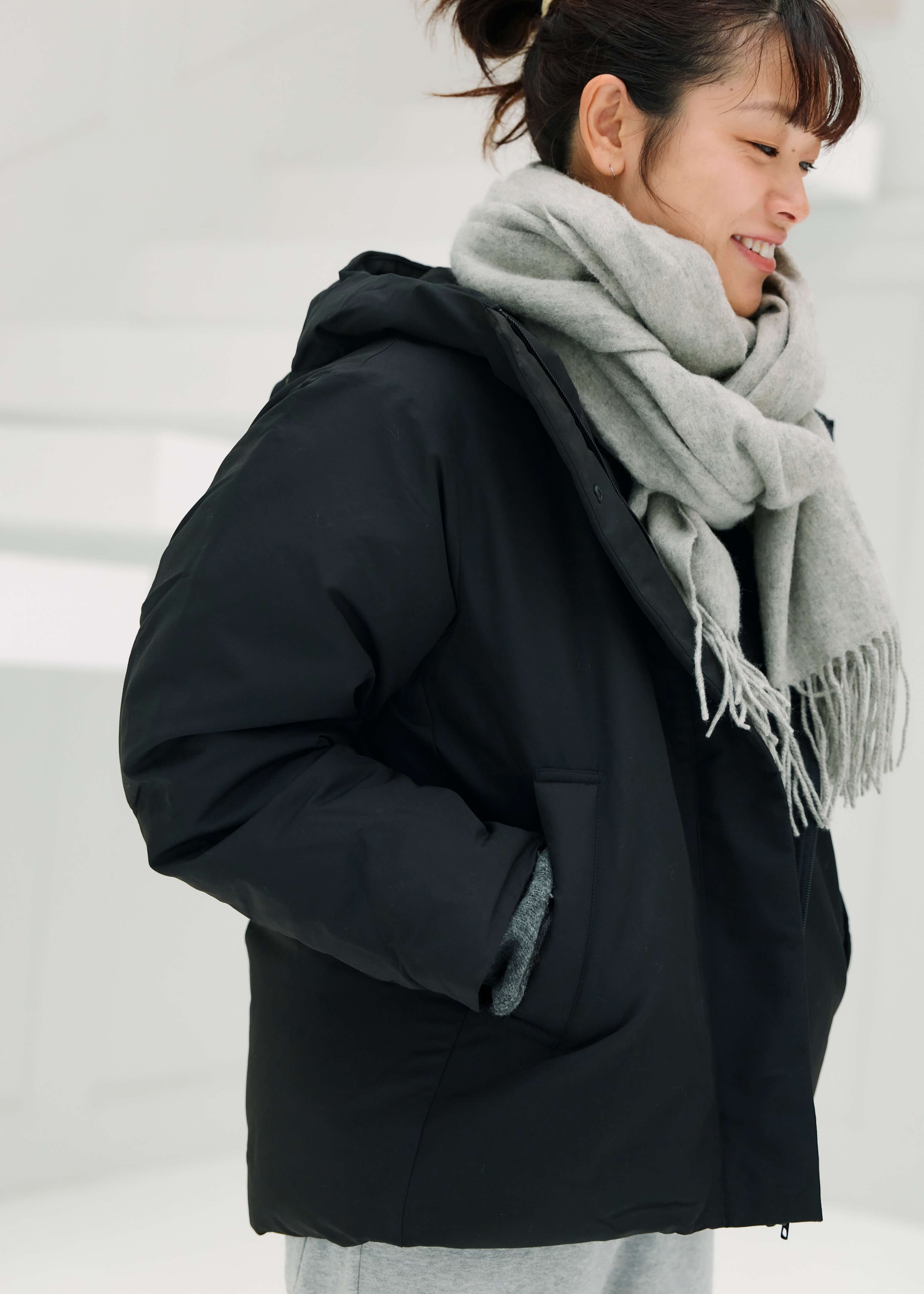 スタッフのリアルな着こなし ｜ 撥水 ダウンジャケット_4Npa3n