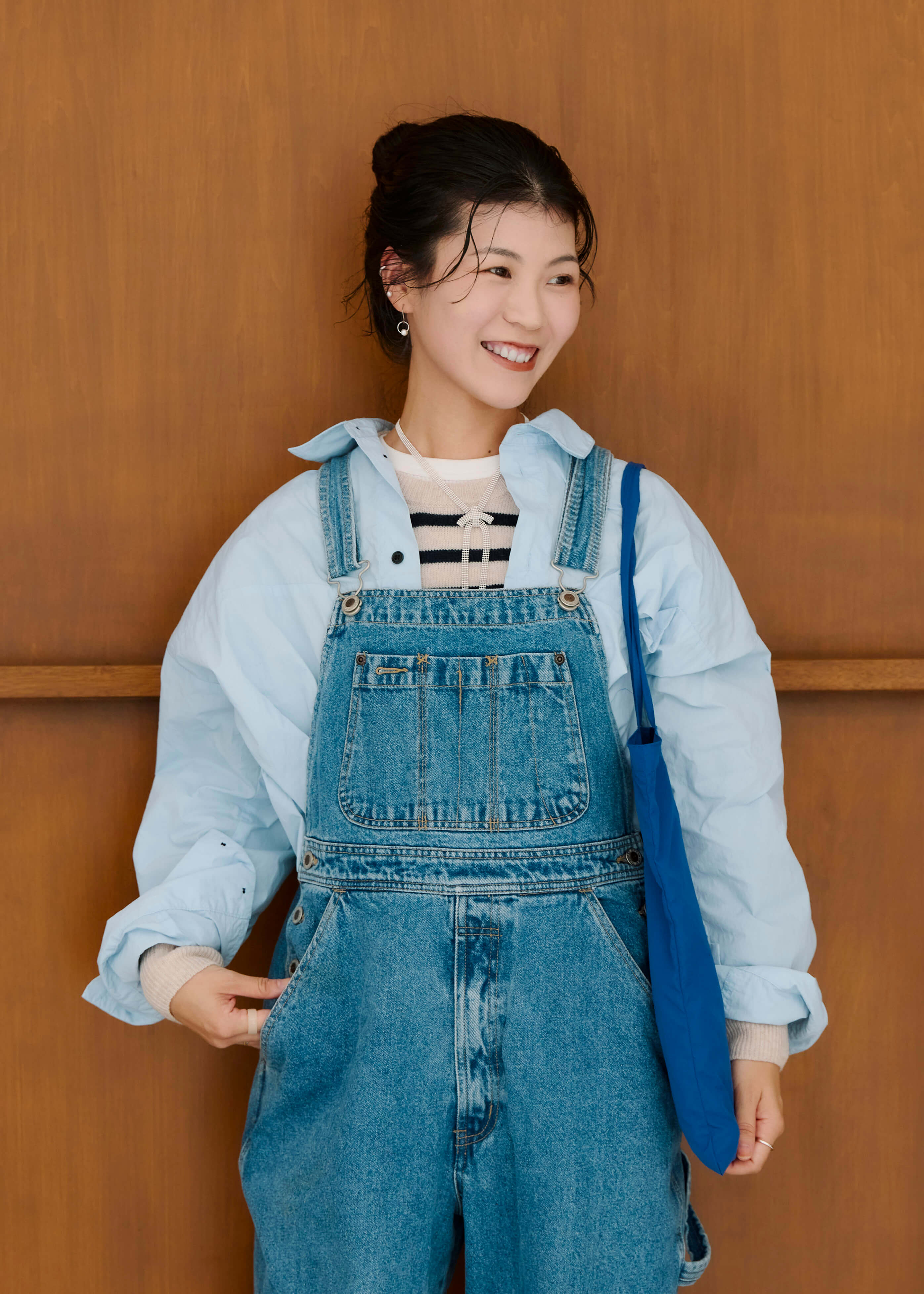 スタッフのリアルな着こなし ｜ 洗えるウール クルーネックセーター_md0e1P