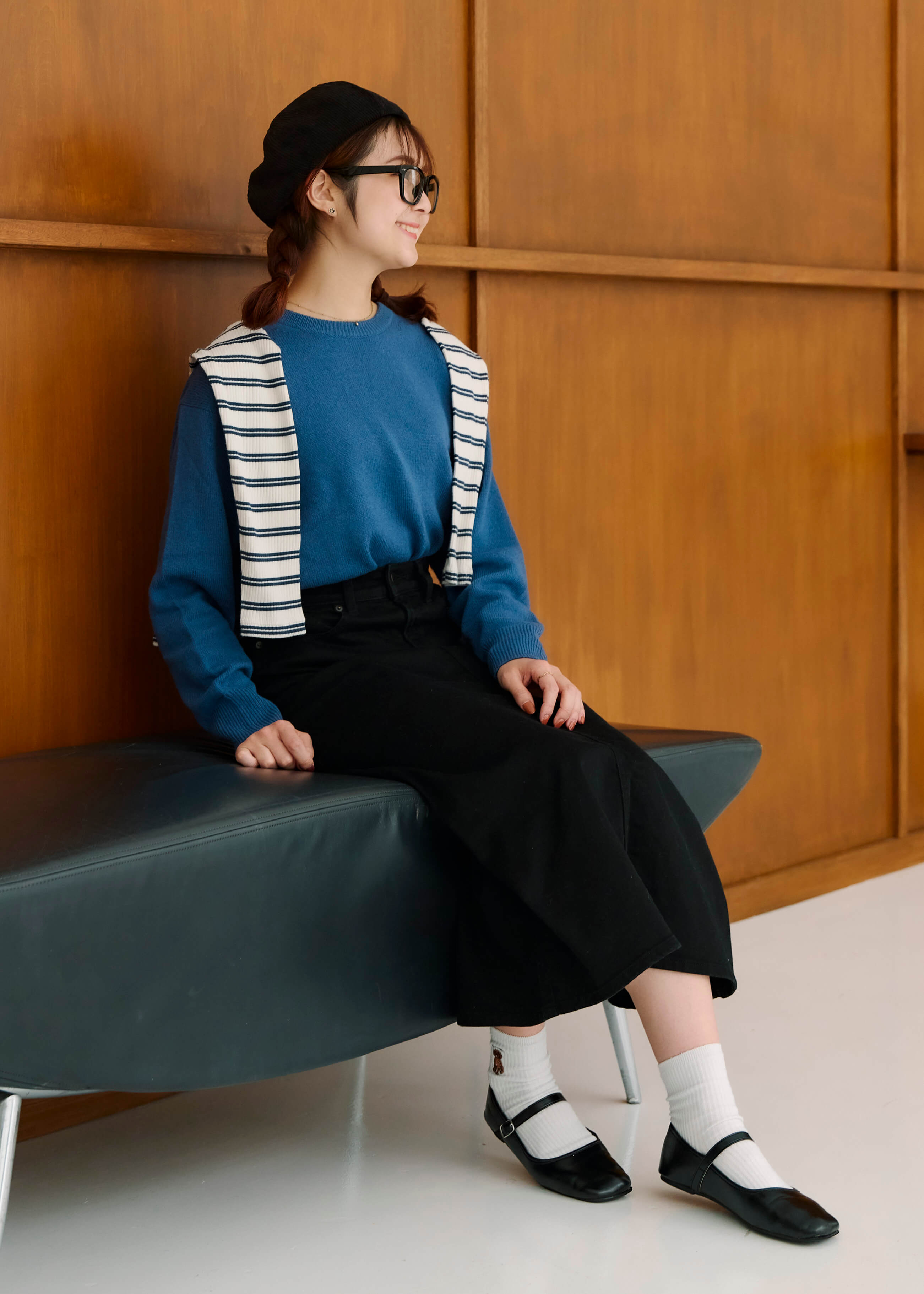 スタッフのリアルな着こなし ｜ 洗えるウール クルーネックセーター_B6hXA9