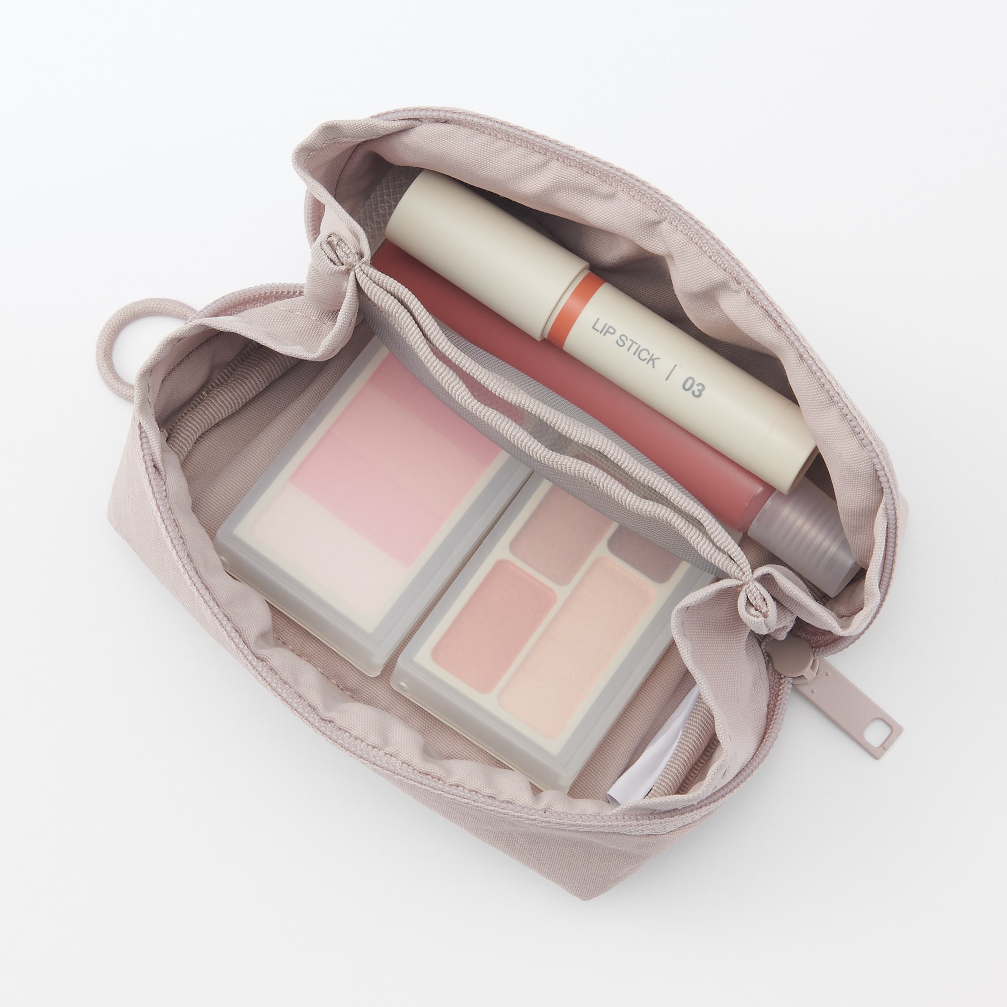 無印良品　リンクルナイロン　大きく開くポーチ・S　ギフト　プレゼント