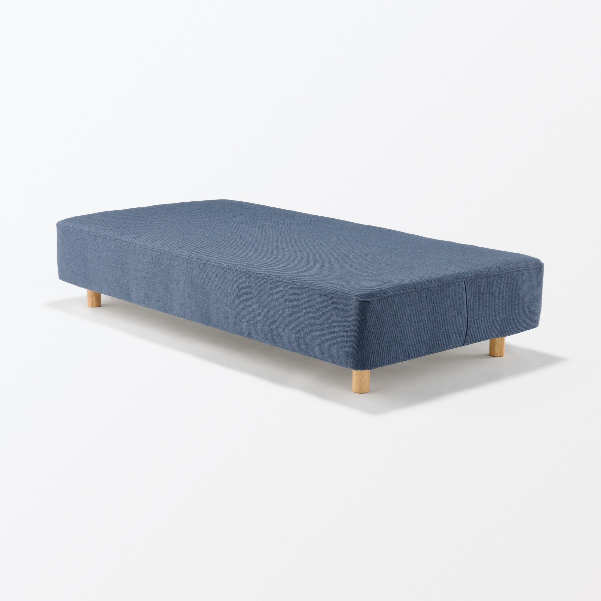 脚付マットレス　無印良品　ブルー　ポケットコイル