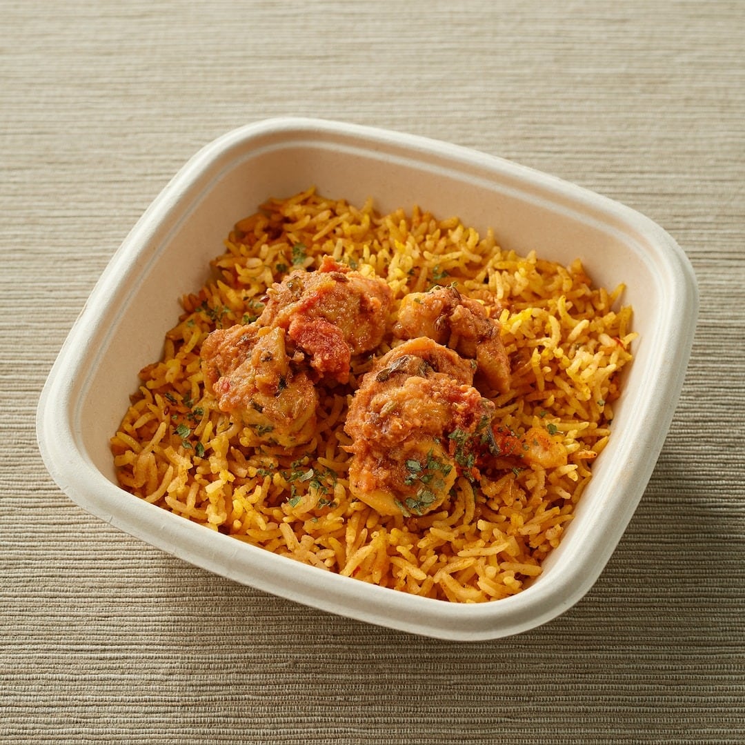 新商品｜スパイスの香り、辛さを存分に味わう。チキンビリヤニ（冷凍食品）_5Bo8cV