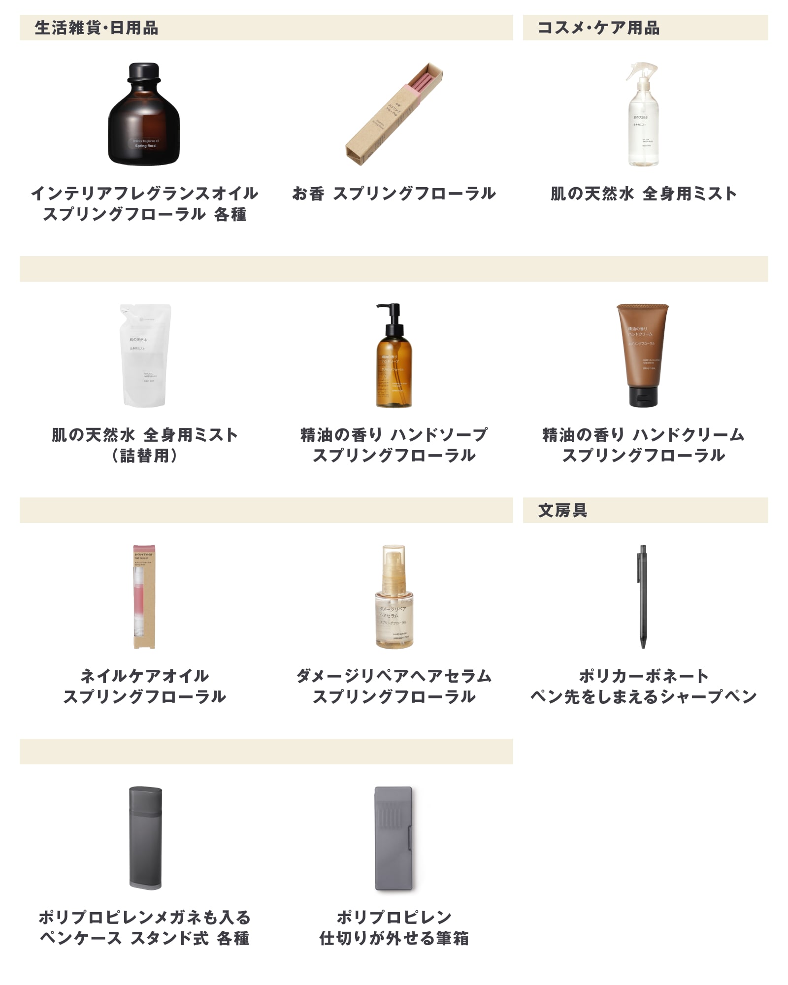 今週の新商品 まとめました/肌の天然水 全身用ミストやインテリアフレグランスオイル スプリングフローラルなど_UOi9ly