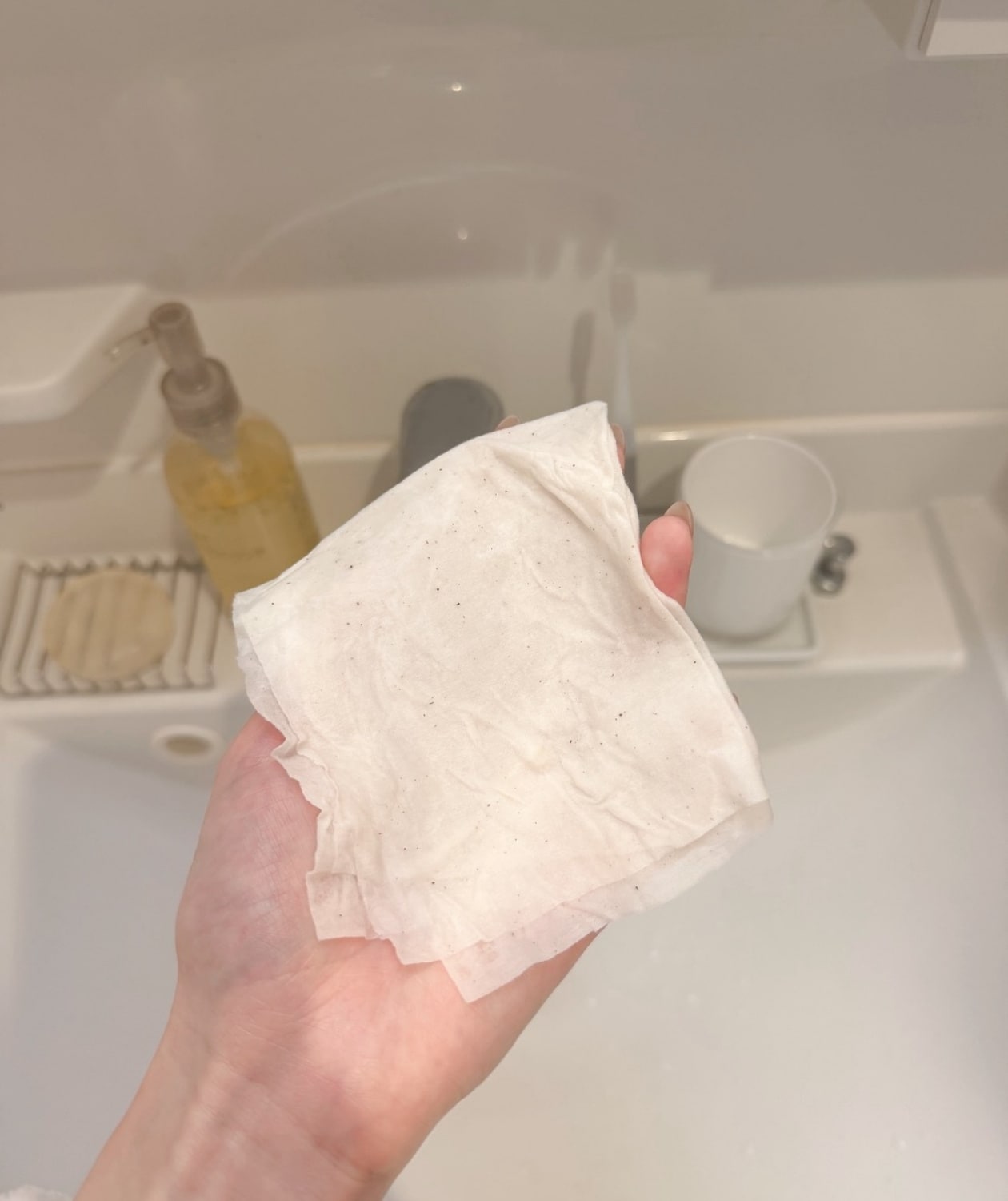 生成コットンフェイスタオル　無印良品　洗顔　スキンケア