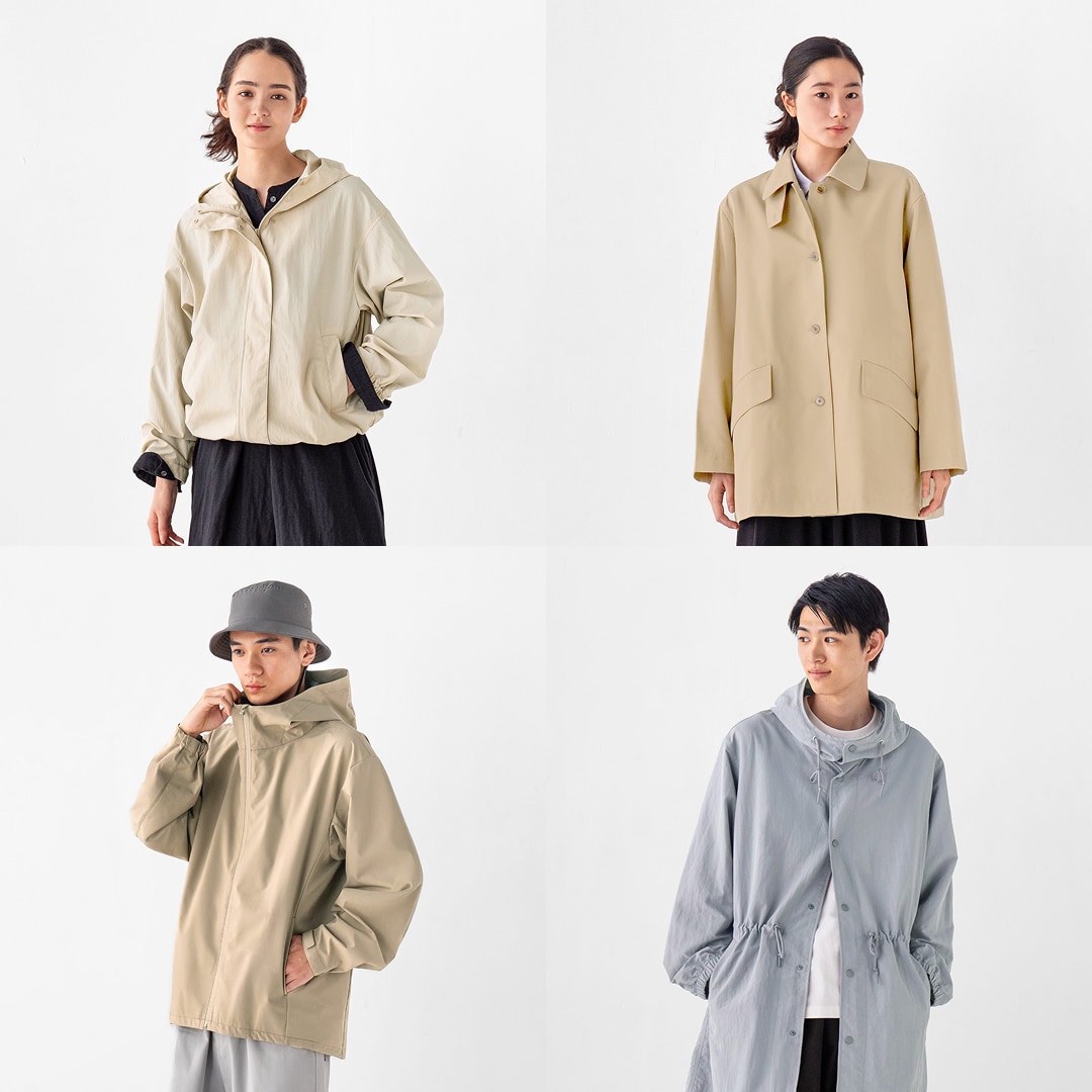 アウターを着用した男女