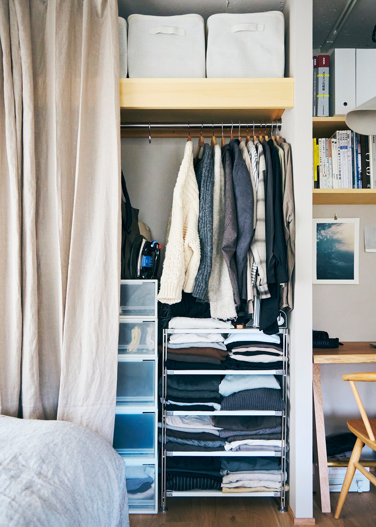 住みたい空間をつくりあげた部屋 ｜ スタッキングシェルフ、ステンレス ユニットシェルフ ほか_GoUt2W