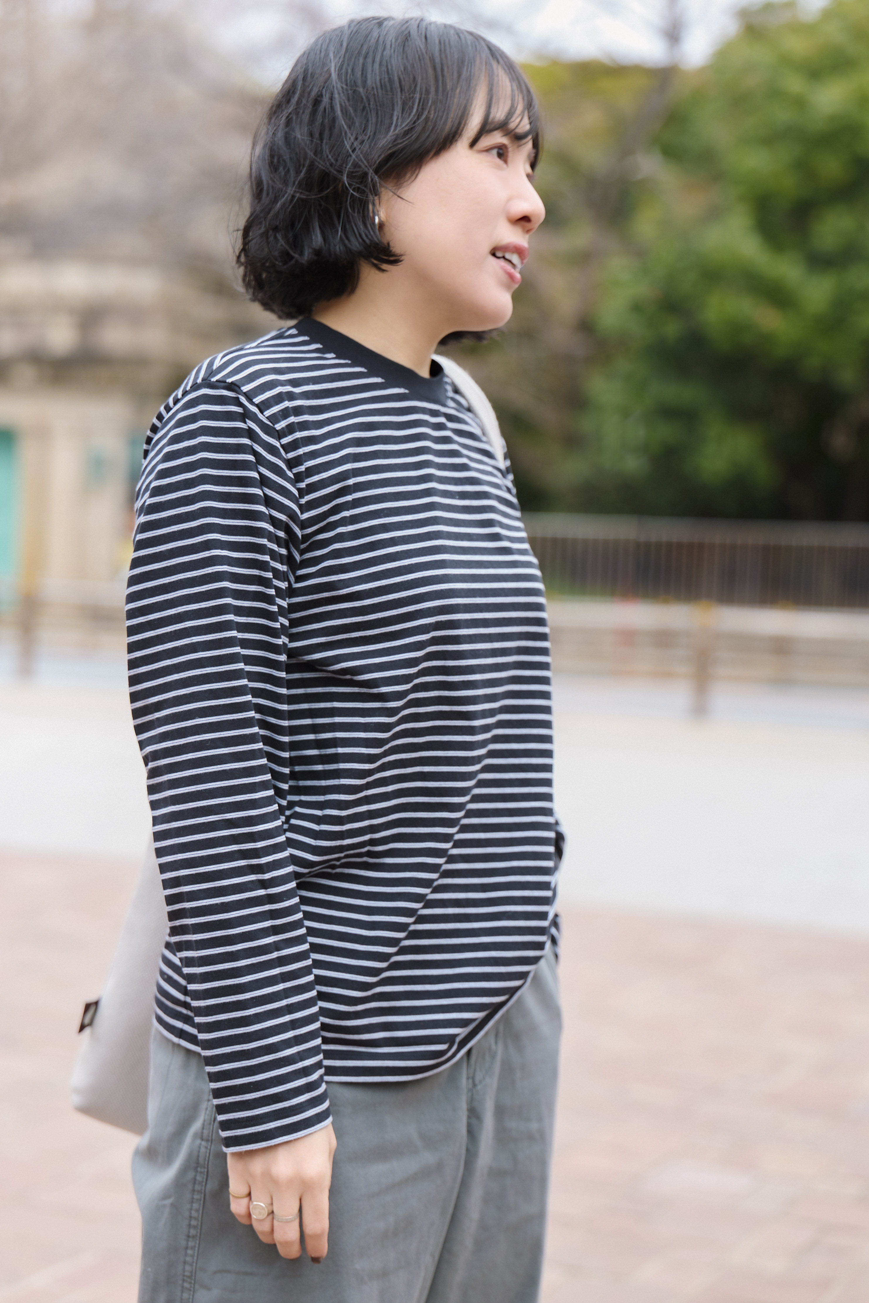 「生地や縫製の良さは裾に出る、と思います」榊原優佳（スタイリスト） |  ワイドイージーパンツほか_S9fIlF