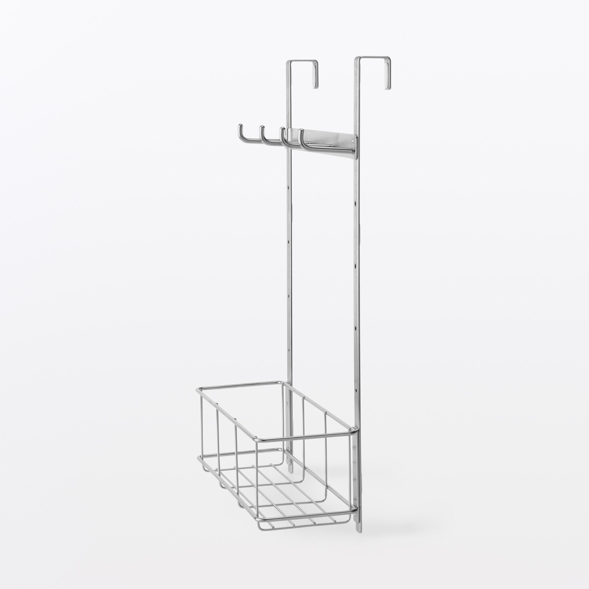 シンク扉につける収納　高さ調節できるフック　ポケット付