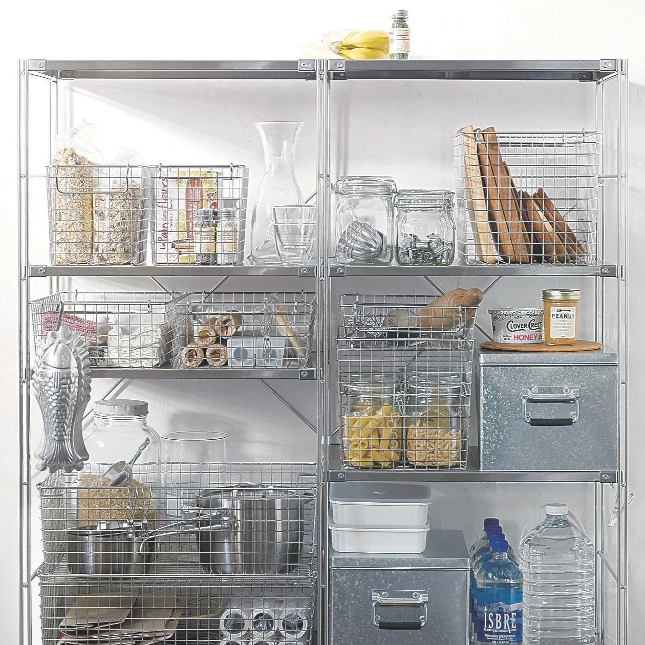 ステンレス ワイヤーバスケット 無印良品 収納 キッチン 食品 洗面台