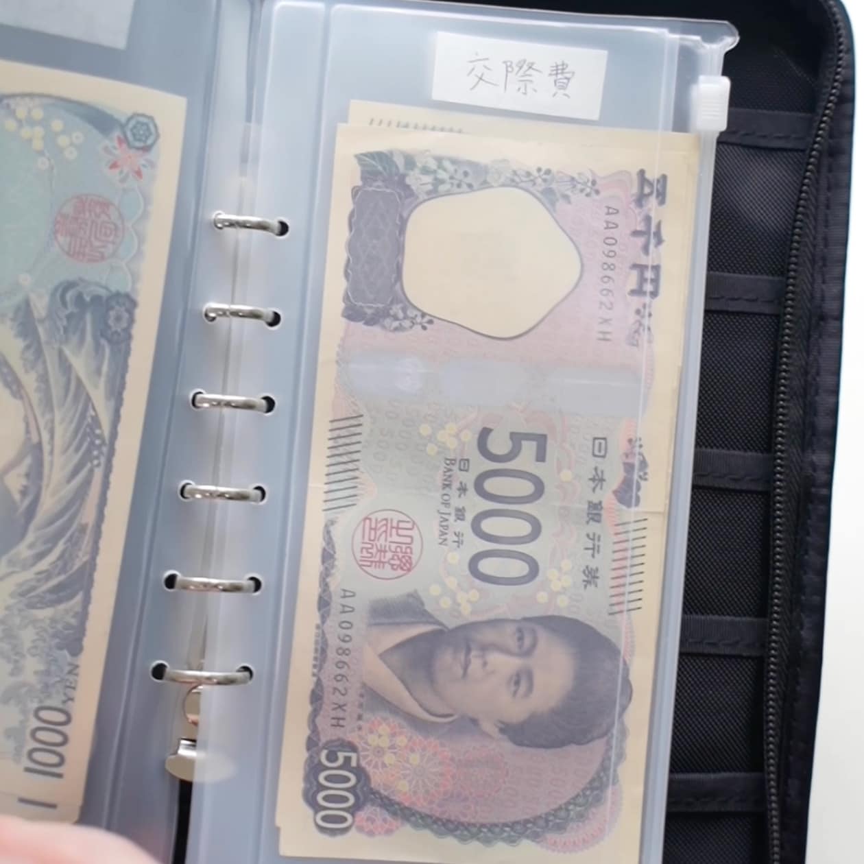 無印良品　ポリエステル パスポートケース クリアポケット付　お金の管理