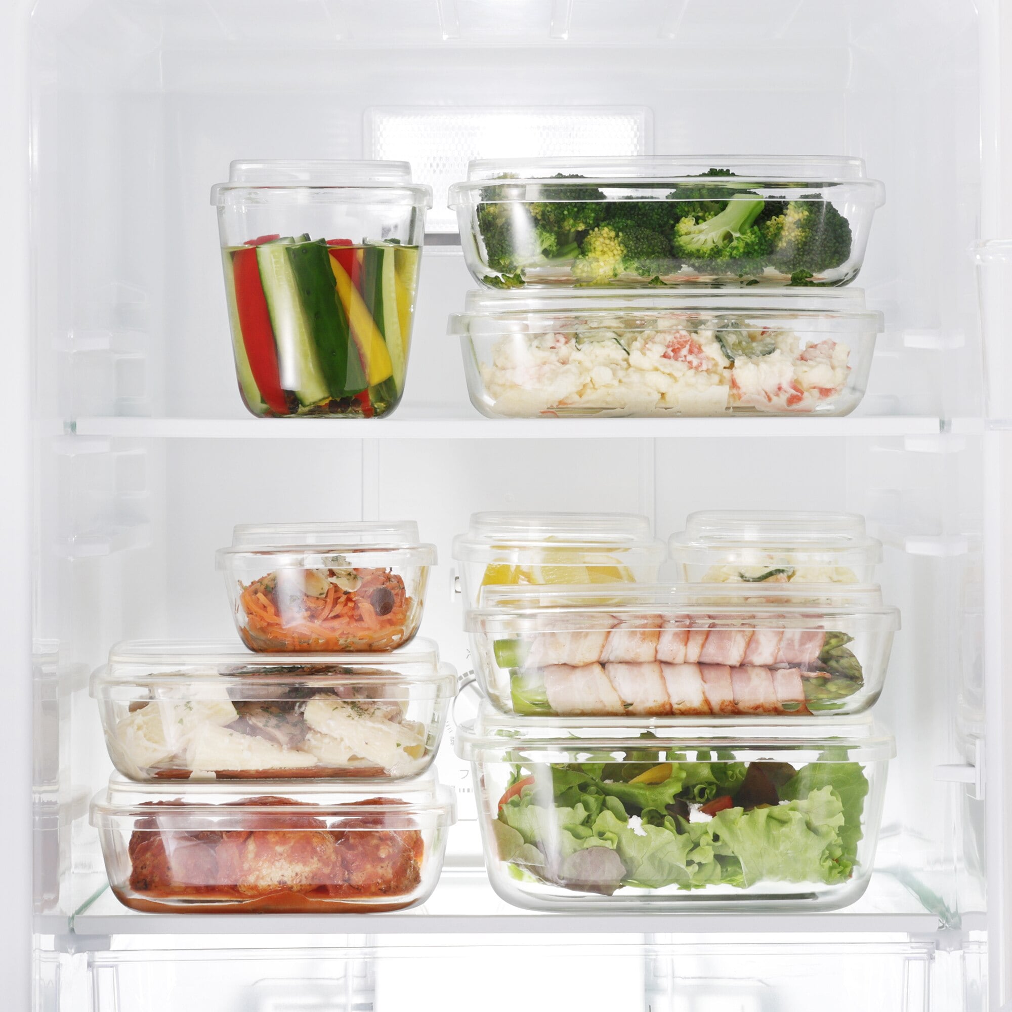 無印良品　蓋をしたままレンジで使える 耐熱ガラス容器