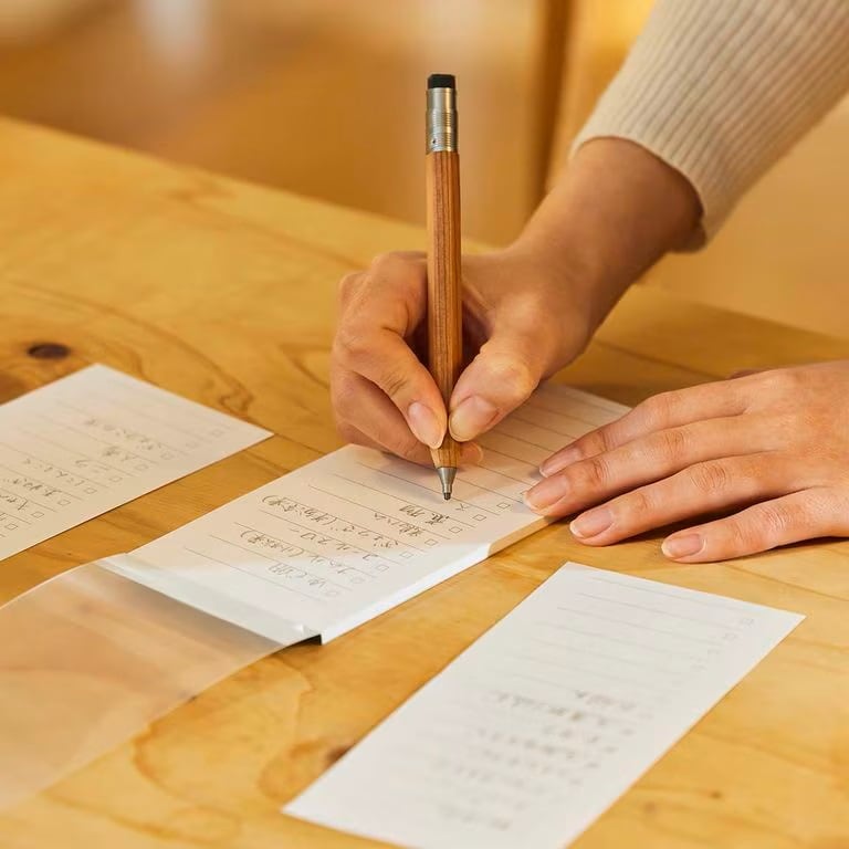 短冊型メモ チェックリスト　無印良品