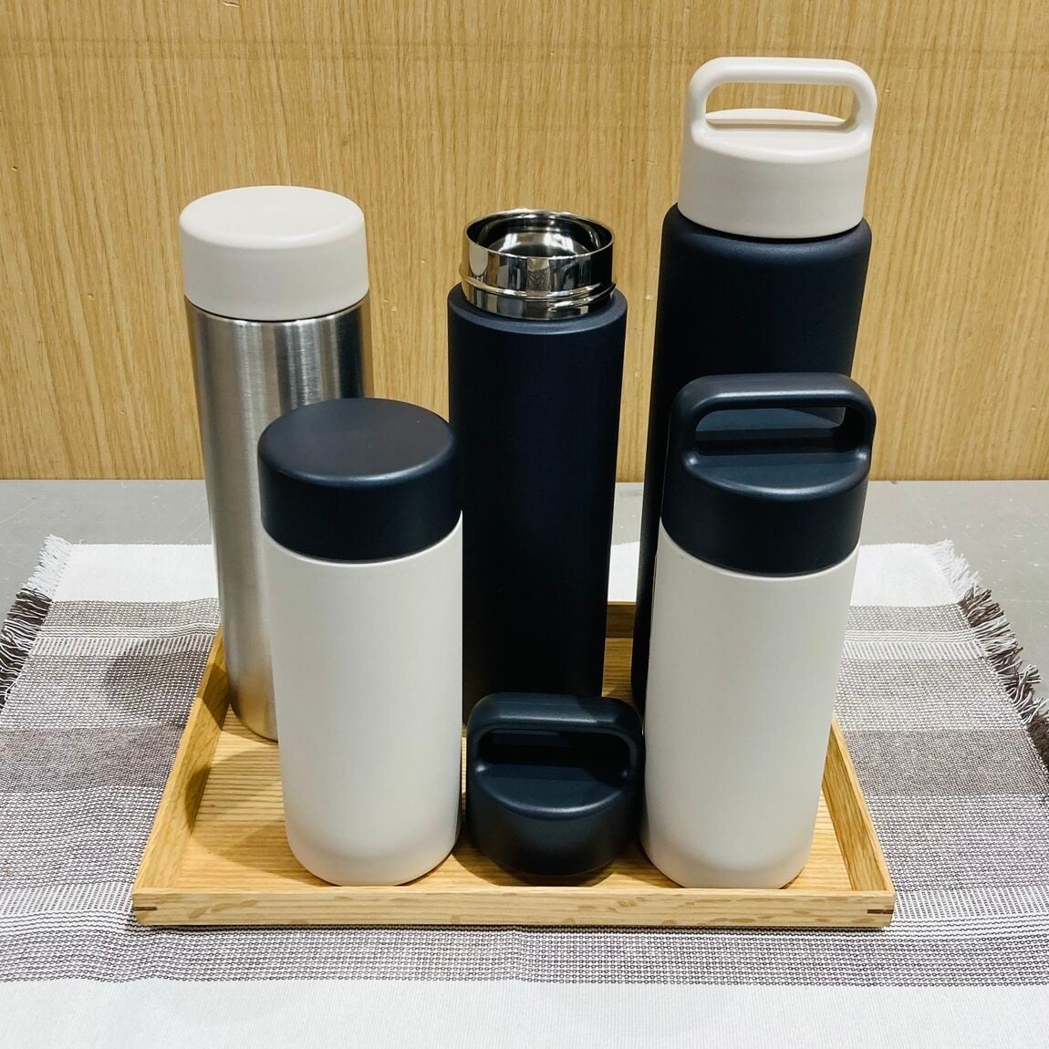 無印良品の『真空断熱構造 保温保冷ボトル』(無印良品 ラザウォーク甲斐双葉のおたより画像を使用)