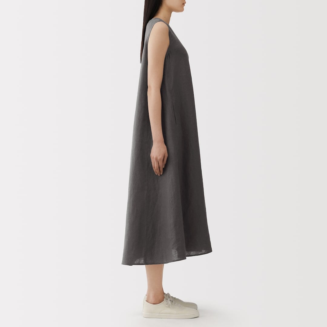 新商品 ｜ ゆったり、涼やか。リネン 洗いざらし スリーブレスワンピース_YQnxK8
