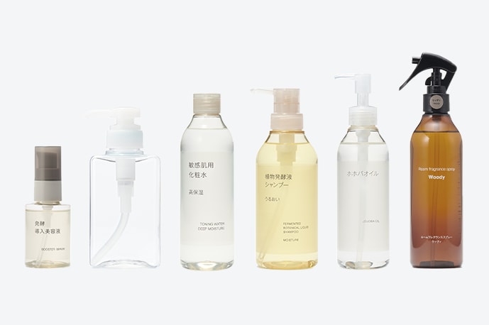 無印良品で回収をしているPETボトル