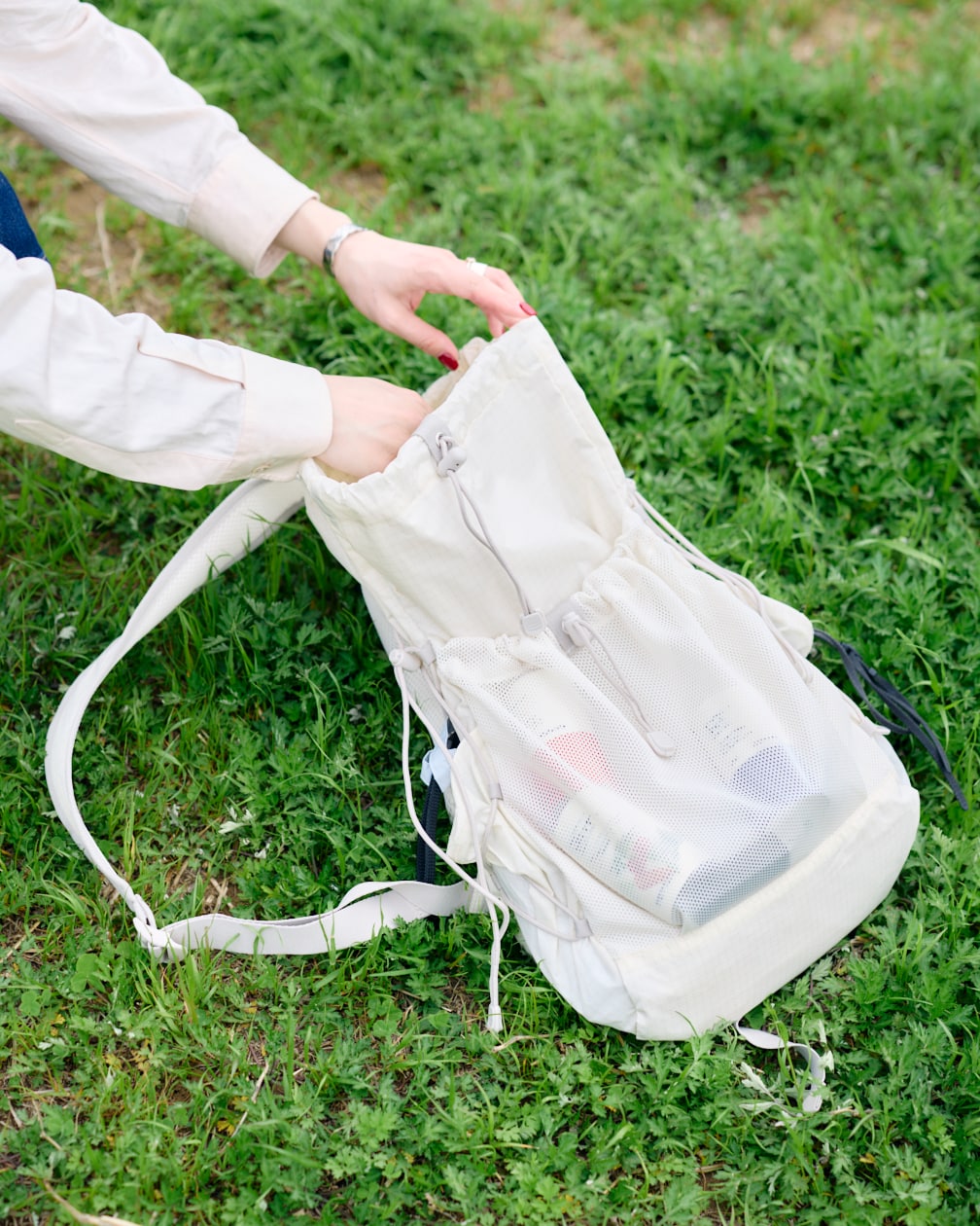 頼もしい広さと深さ。今日はどこに行こうかな ｜ 撥水 リップストップ リュックサック_HE9Wc6