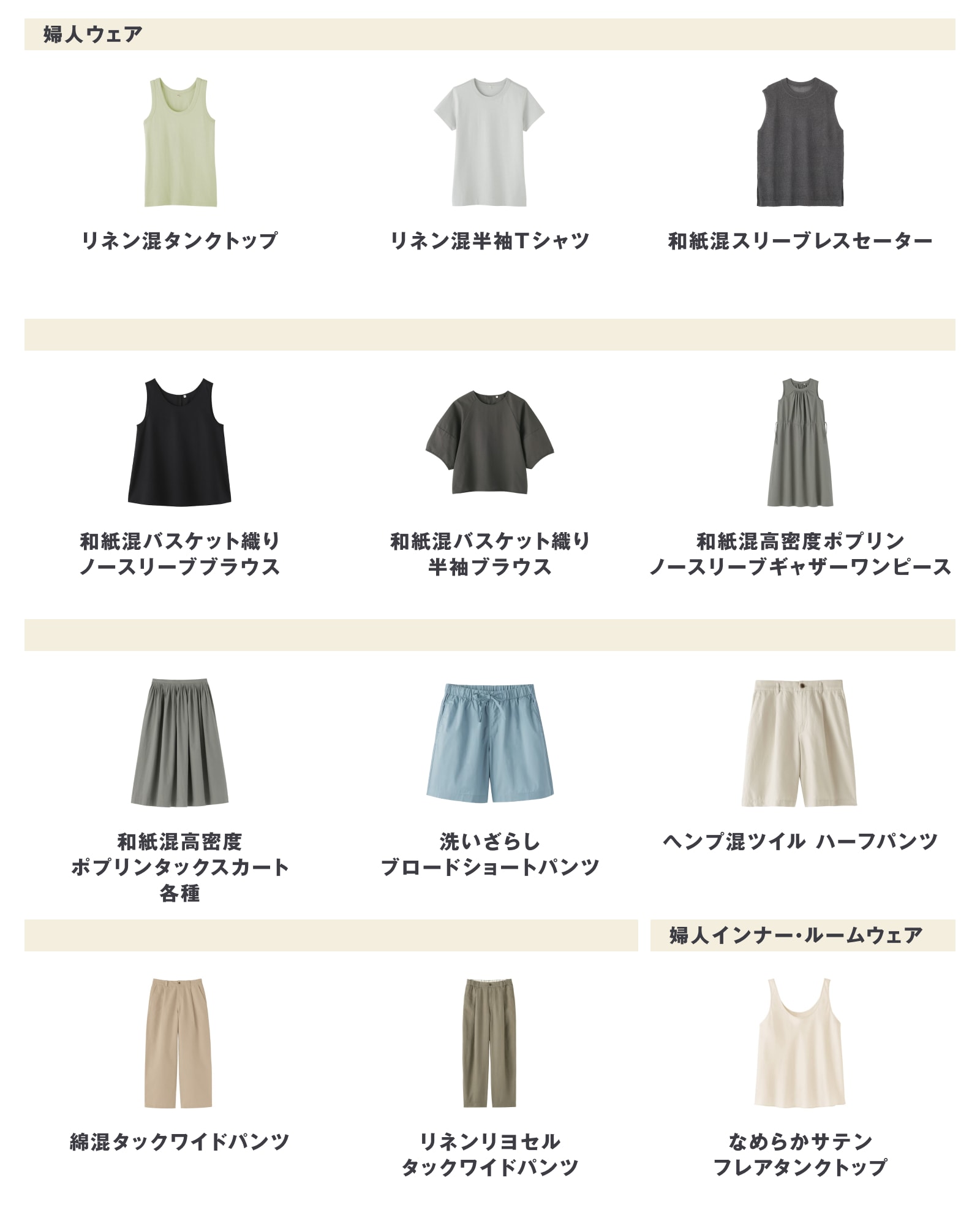 無印良品の4月20日週の新商品まとめ