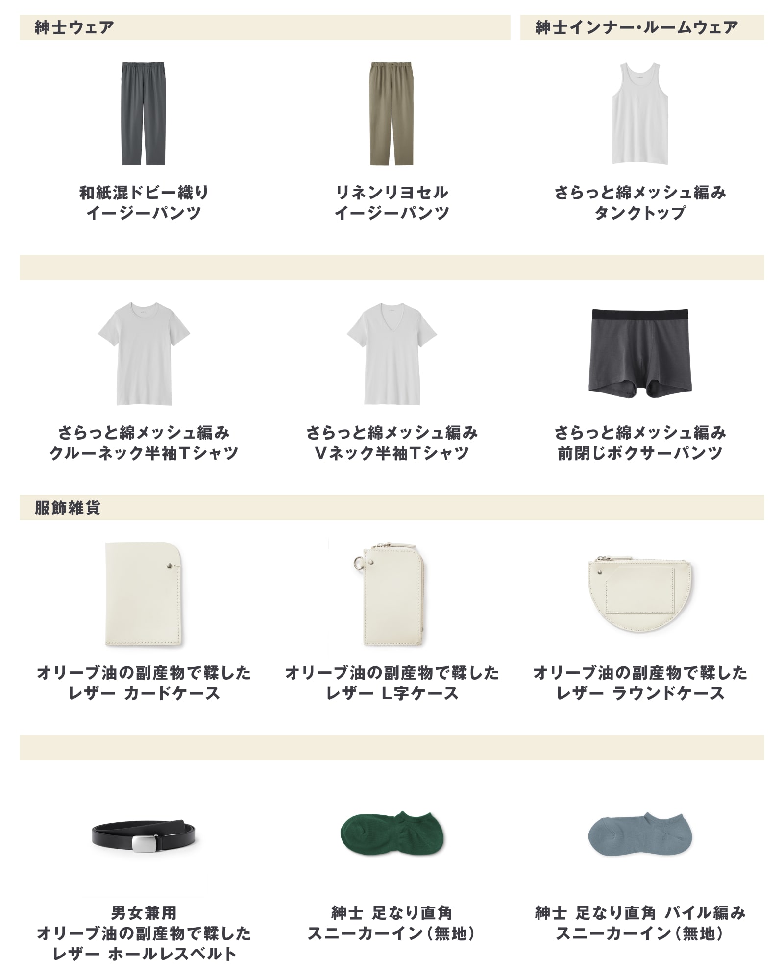 無印良品の4月20日週の新商品まとめ