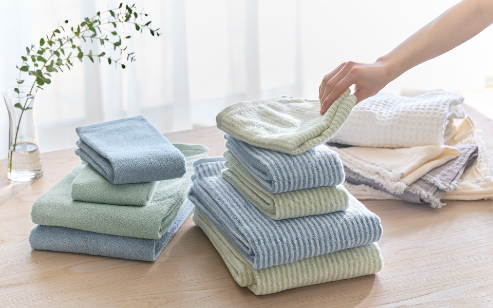 やさしい肌触りのタオル