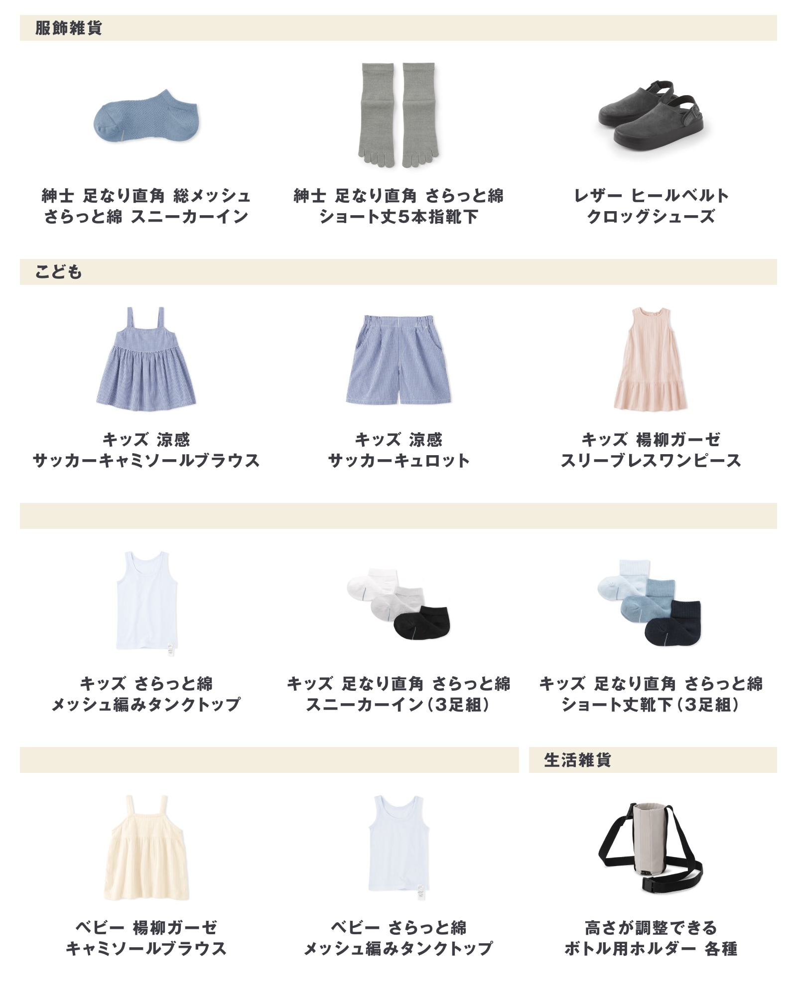 無印良品の4月20日週の新商品まとめ