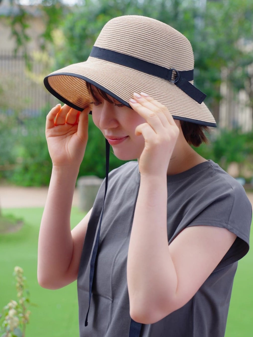 無印良品のＵＶカット洗えてたためるキャペリン