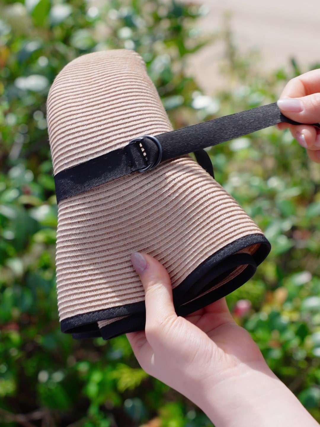 無印良品のＵＶカット洗えてたためるキャペリン