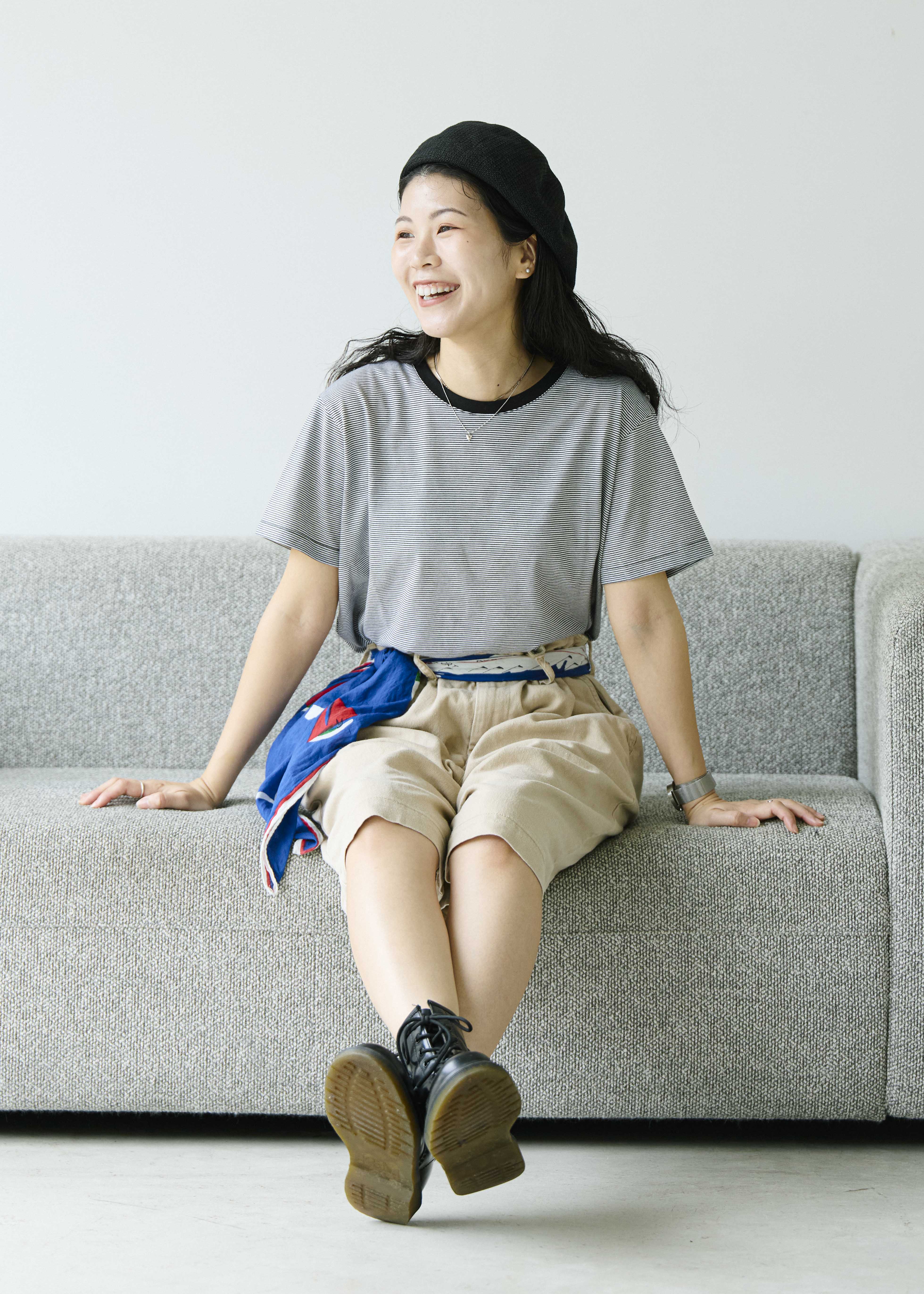 無印良品の婦人 天竺編み クルーネック半袖Tシャツ