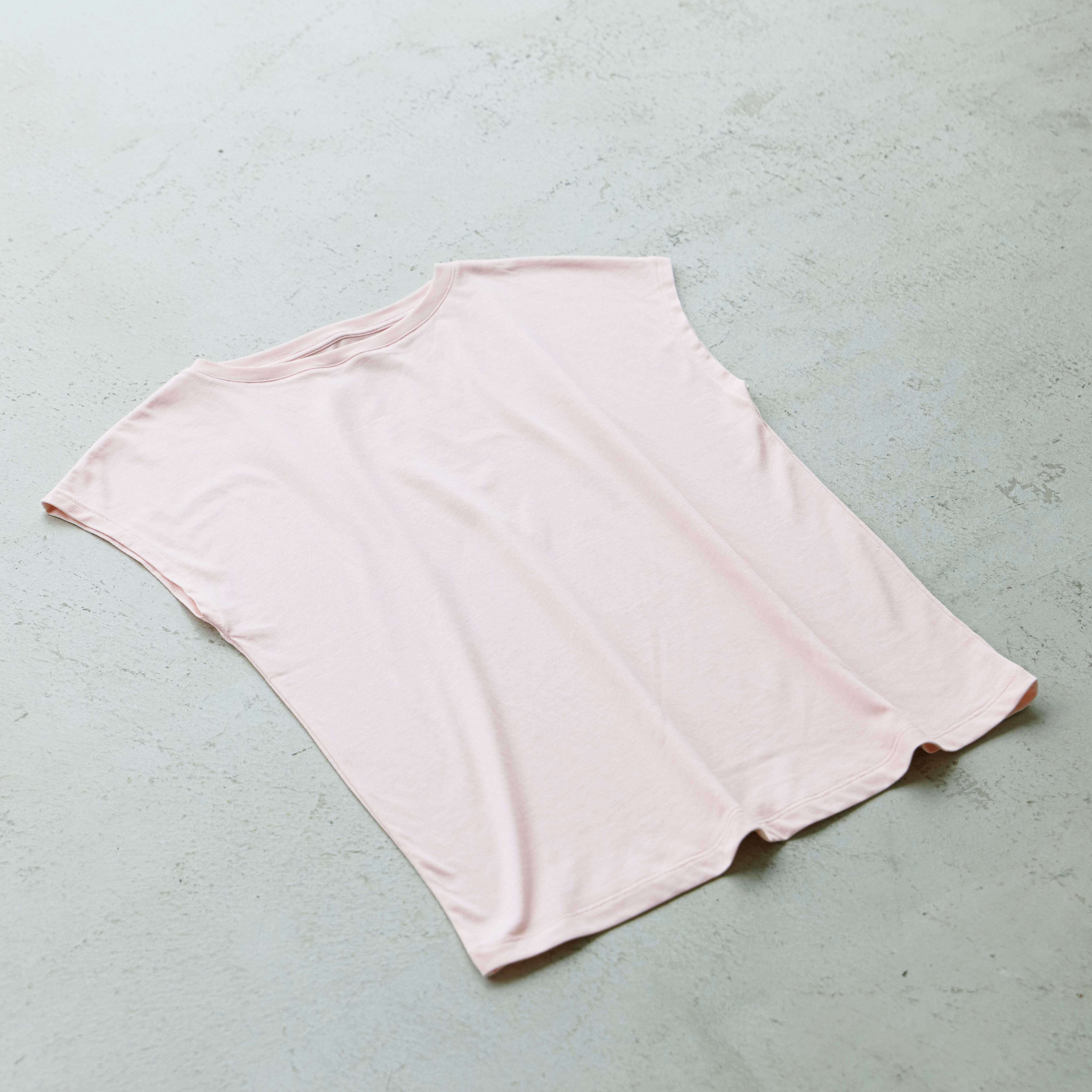 無印良品の天竺編み フレンチスリーブTシャツ