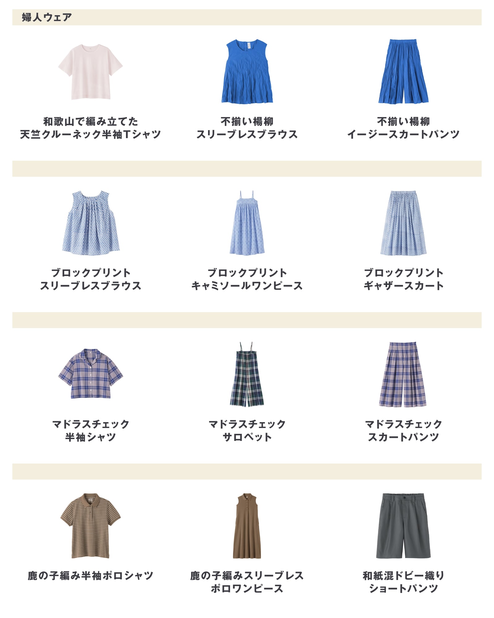 無印良品の5月18日週の新商品まとめ
