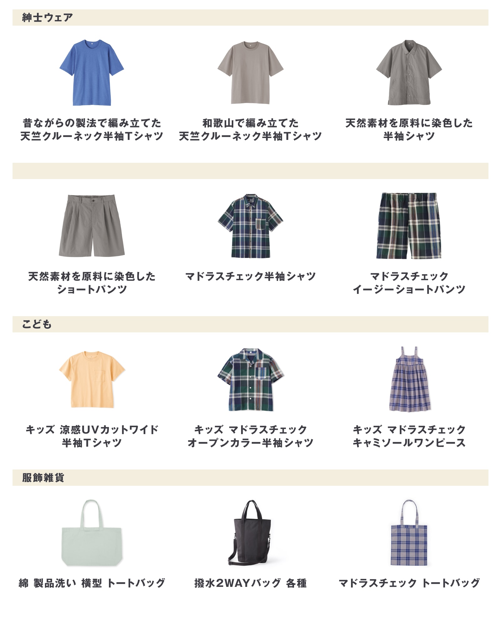 無印良品の5月18日週の新商品まとめ