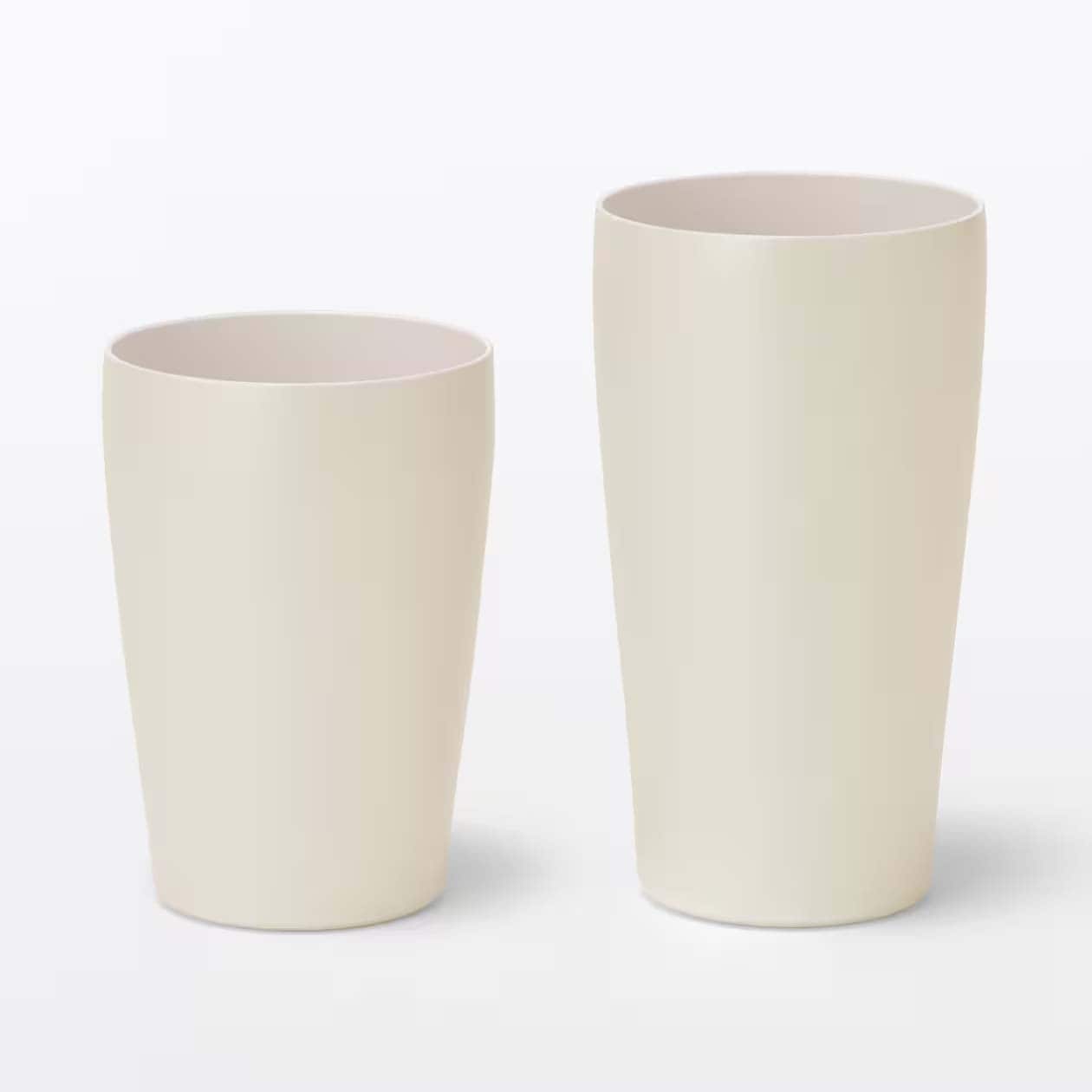 無印良品『ステンレス 真空断熱二重構造 保冷タンブラー』約450ｍL と約600ｍL
