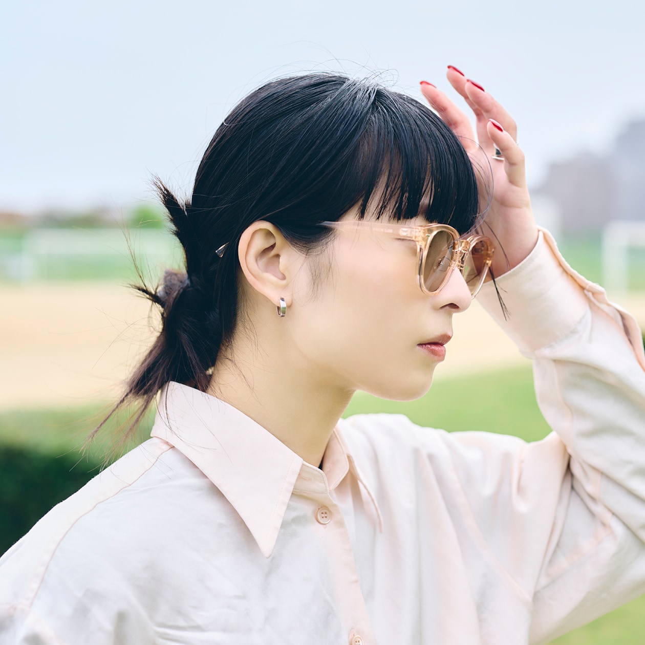 無印良品のUV400 ボストン型 サングラス